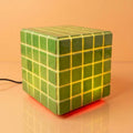 Mosaic Cube Lamp (Green) - Handmade Ambient Light